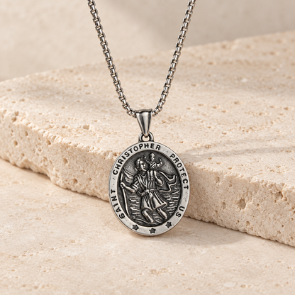 【DEAL TODAY】St. Christopher Traveler Medal Necklace
