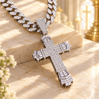 Statement Cross Pendant Necklace