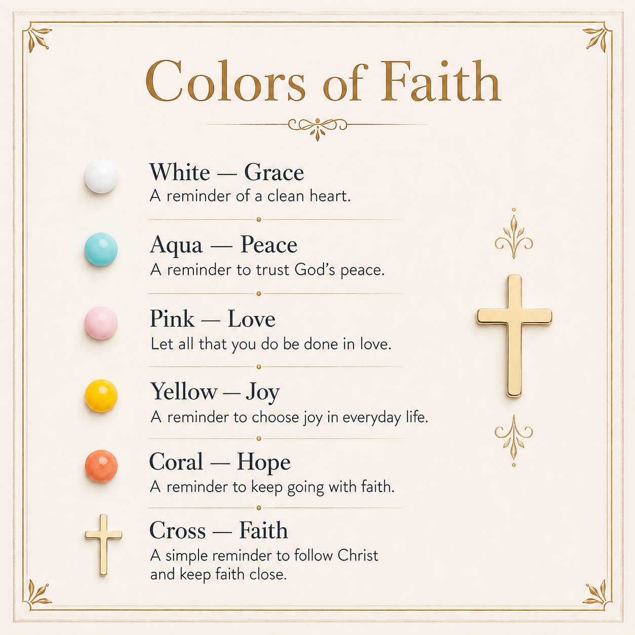 Colors of Faith Cross Bracelet