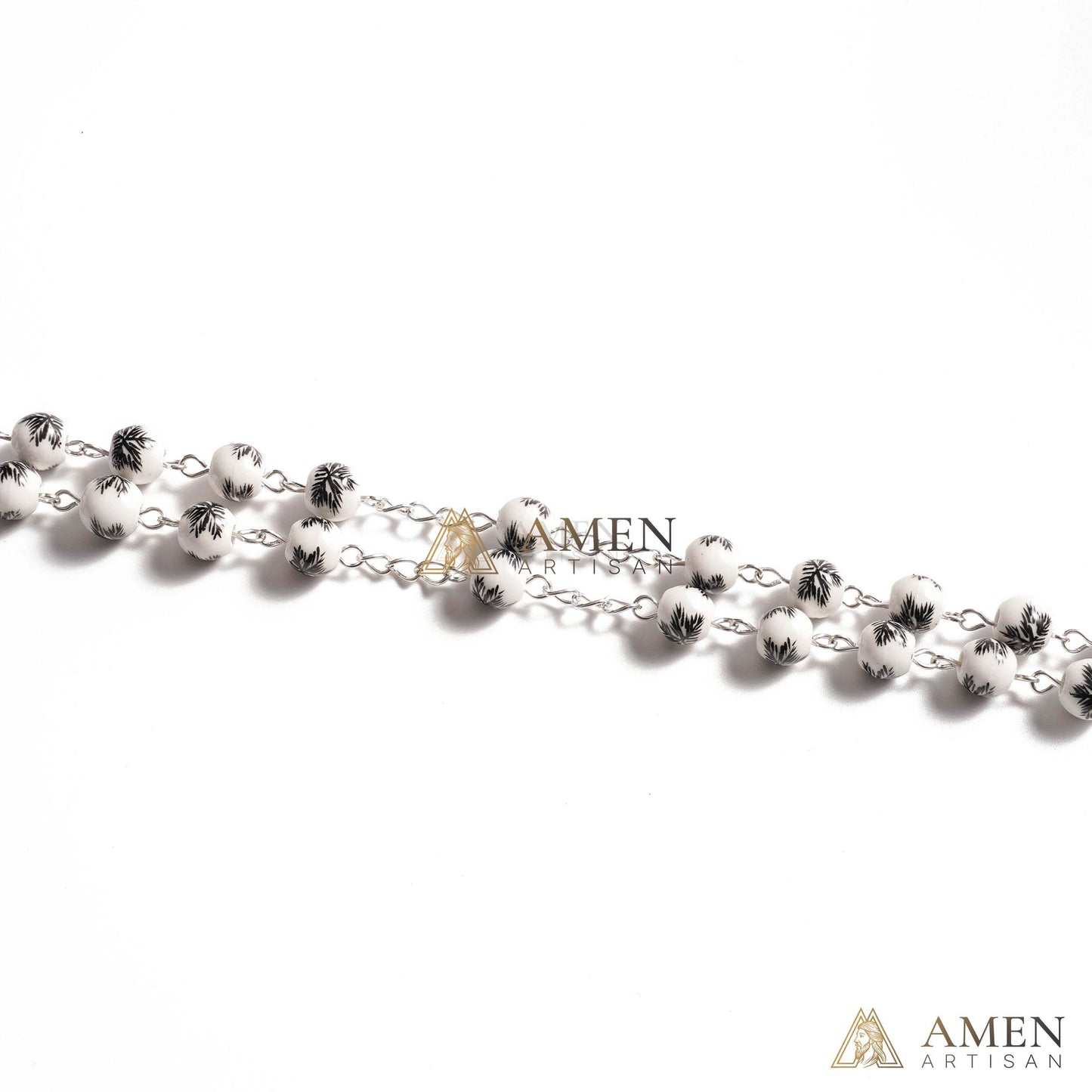 Pine Needles Ceramic Rosary