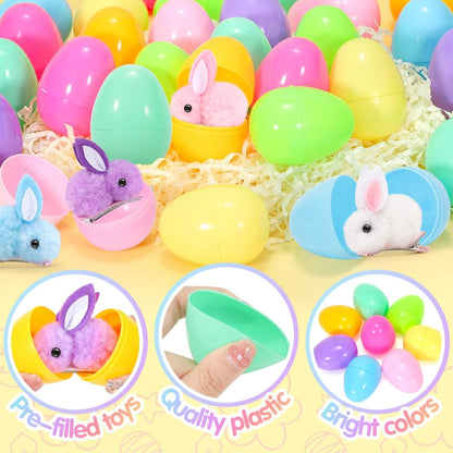 Prefilled Easter Eggs with Easter Eggs Bunny Hair Clip Gift Set Amen Artisan