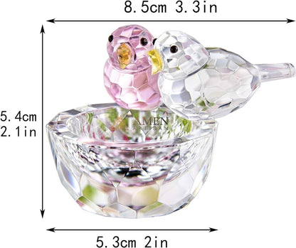 Crystal Bird Figurine  Amen Artisan