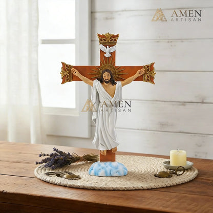 Jesus Crucifixion Statue  Amen Artisan