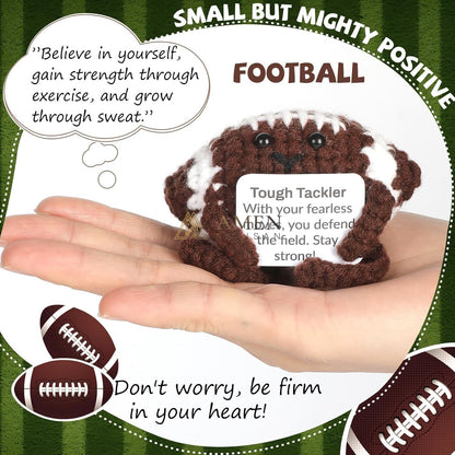 Hand-Knit Positive Football Plush Doll Amen Artisan