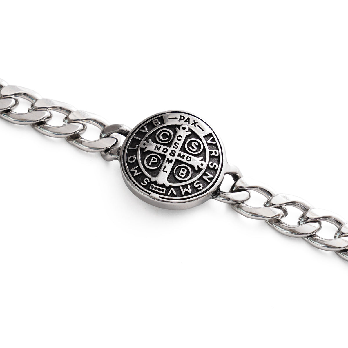 【DEAL TODAY】St. Benedict Medal Curb Chain Bracelet