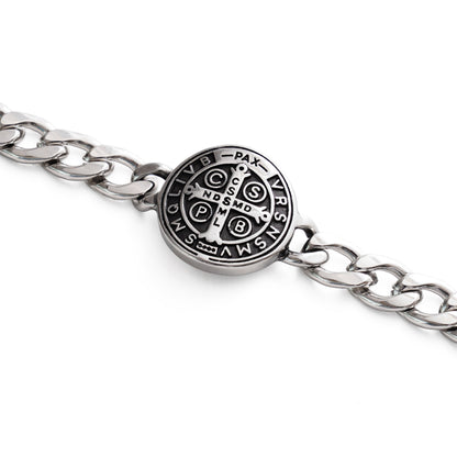 【DEAL TODAY】St. Benedict Medal Curb Chain Bracelet