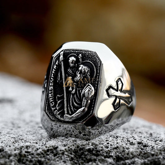 Sacred Icon Prayer Relief Ring Amen Artisan
