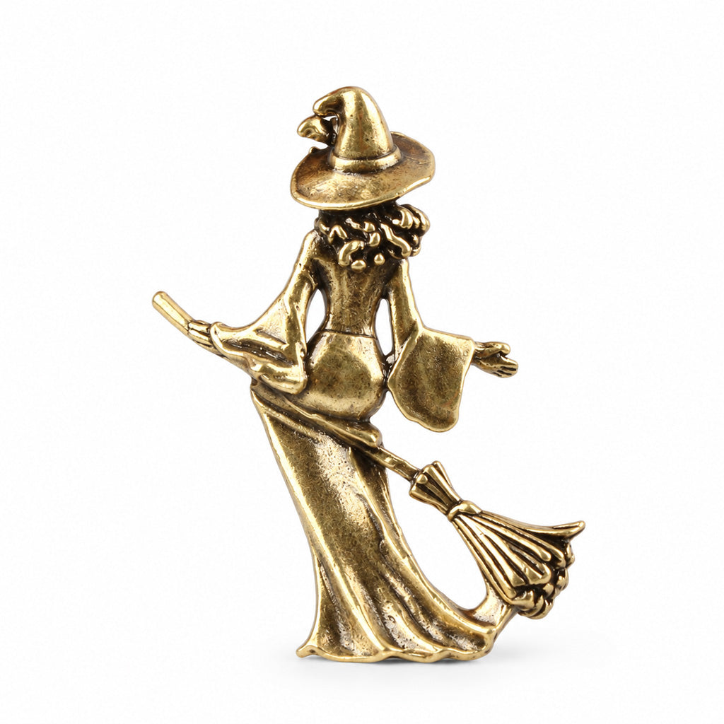 Handcrafted Solid Brass Guardian Angel Figurine - Protection, Peace & Blessing |  Amen Artisan