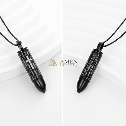 Cross Prayer Urn Pendant Necklace Amen Artisan