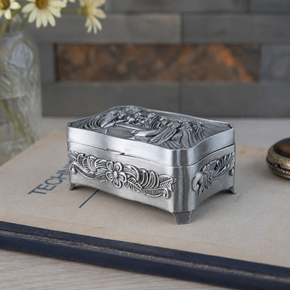 Last Supper Keepsake Box with Antique Silver-Tone Finish
