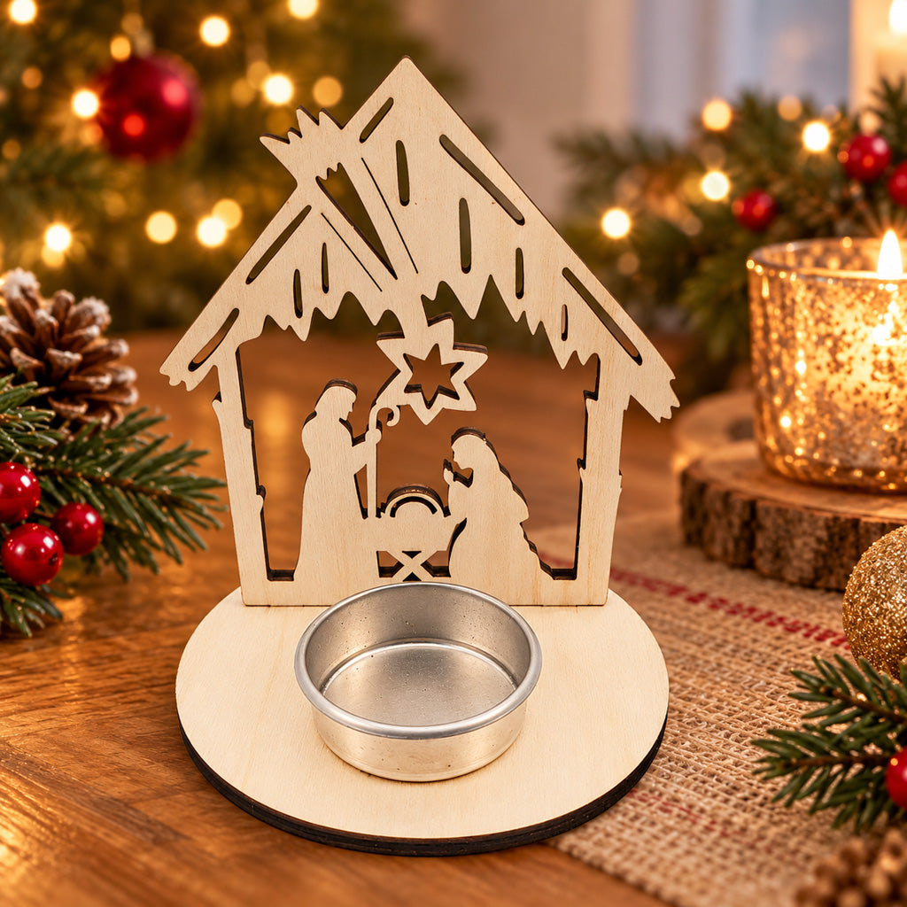 Christmas Nativity Candle Holder