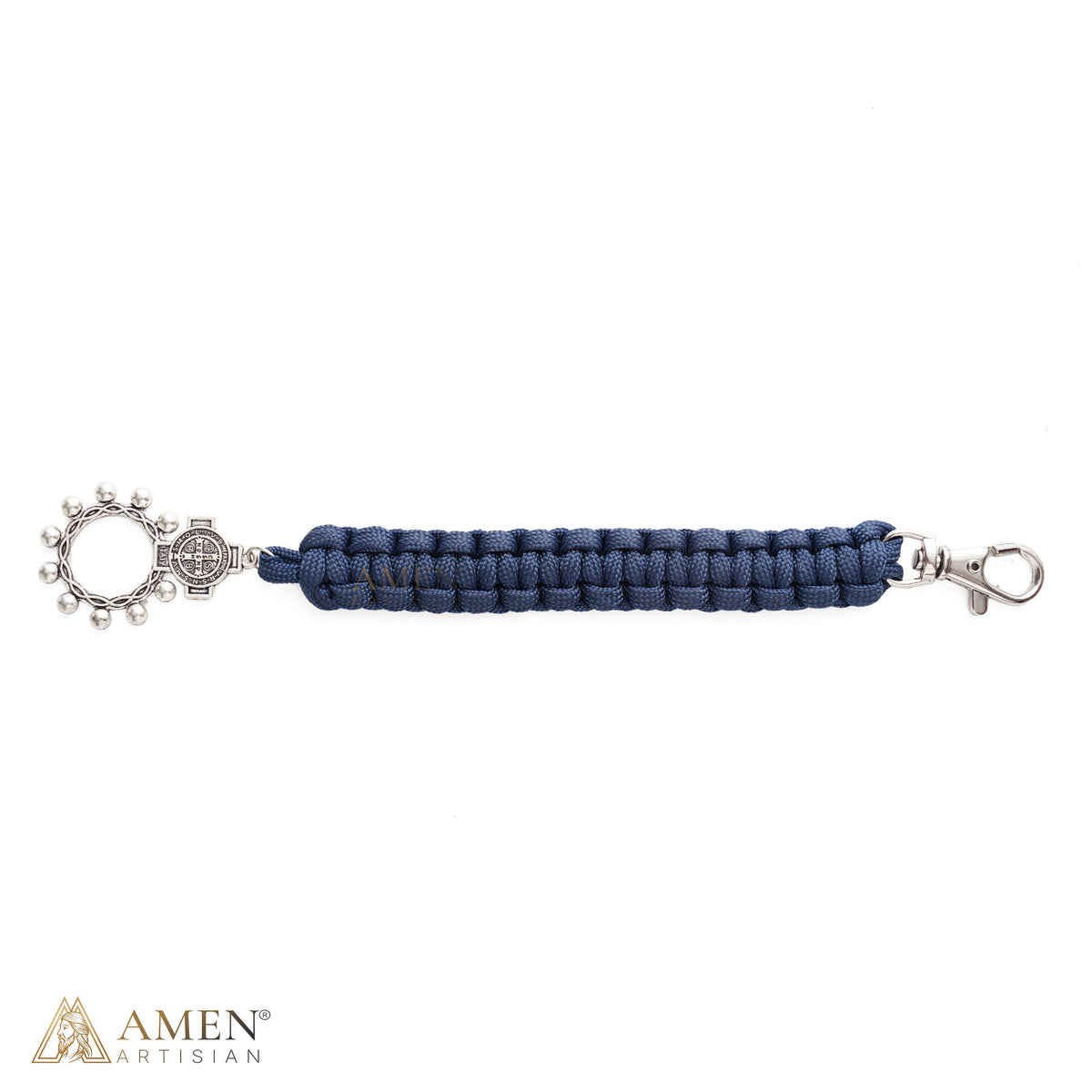 St. Benedict Paracord Rosary Keychain | Amen Artisian