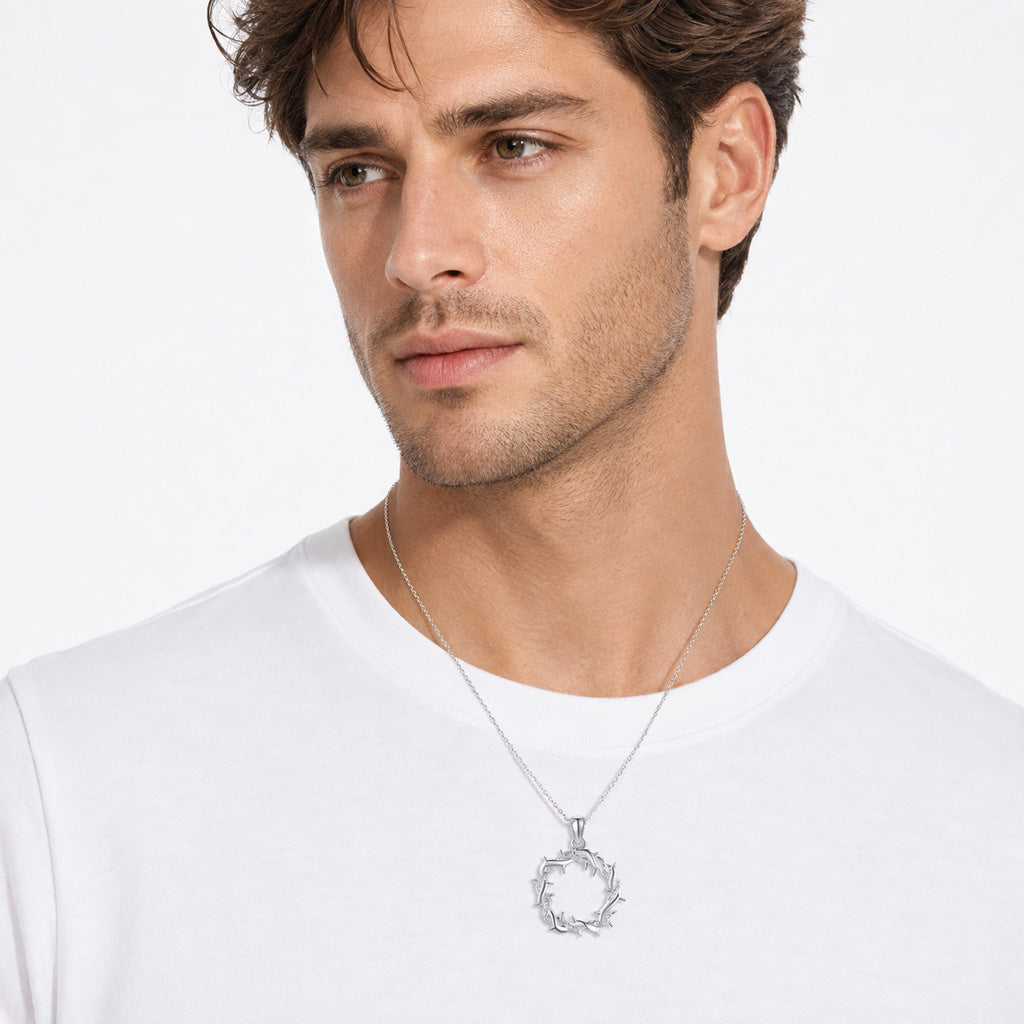 FIRST 50 CUSTOMERS ONLY —Rhinestone Crown of Thorns Pendant Necklace for Everyday Faith