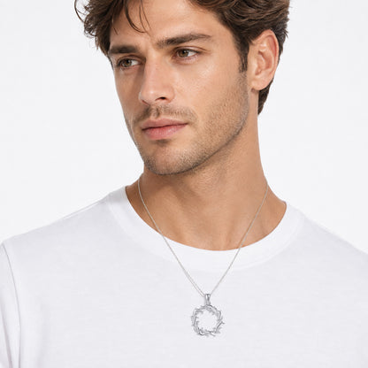 FIRST 50 CUSTOMERS ONLY —Rhinestone Crown of Thorns Pendant Necklace for Everyday Faith