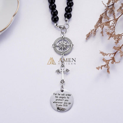 Cross Scripture Protection Car Charm Amen Artisan
