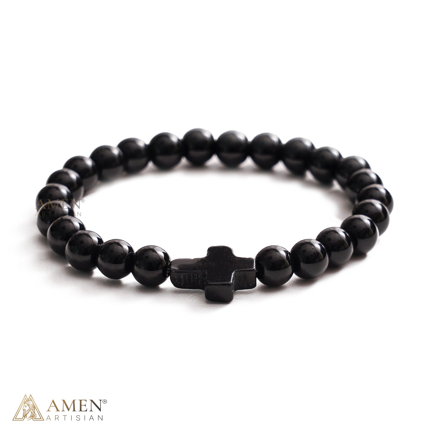 Natural Stone Cross Bracelet