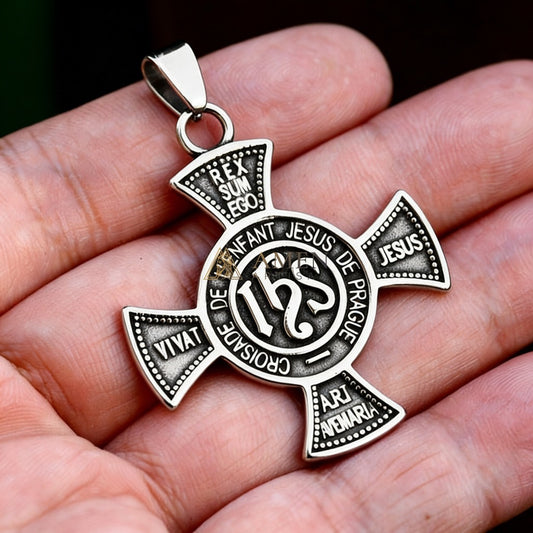 Holy Wing Cross Emblem Pendant Necklace Amen Artisan