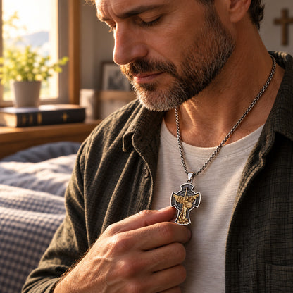 St. Michael Cross Pendant Necklace