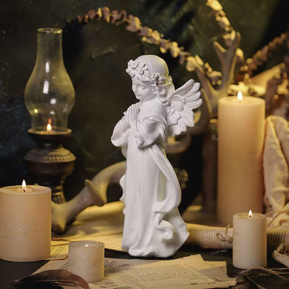 Angel Alice Little Girl Statue | Storybook Guardian, Whimsical Desk Decor