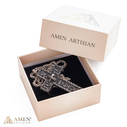 Vintage Hidden Compartment Cross Necklace