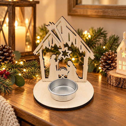 Christmas Nativity Candle Holder