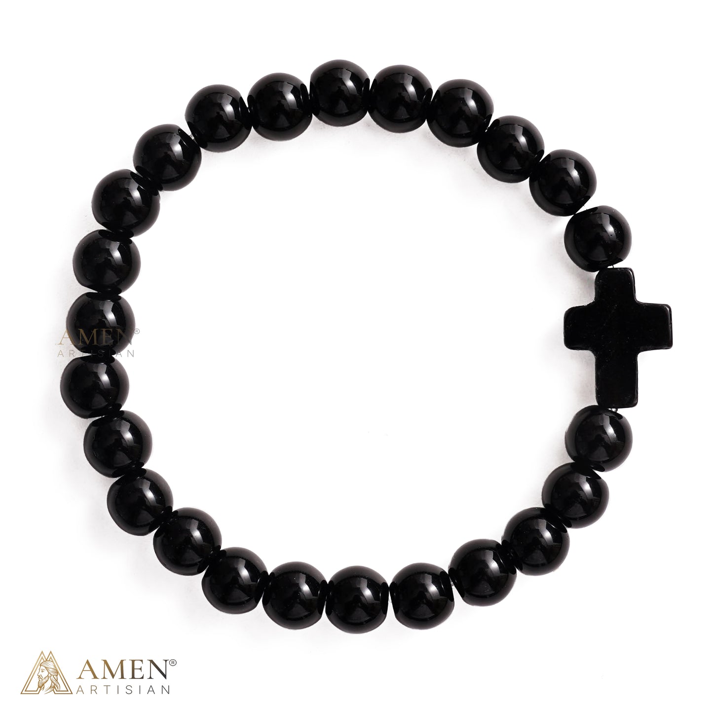 Natural Stone Cross Bracelet