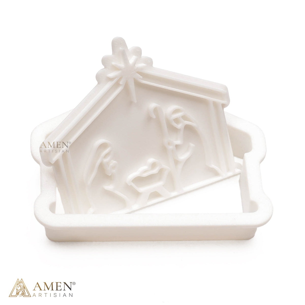 Nativity Heart Cookie Cutter & Embosser Set