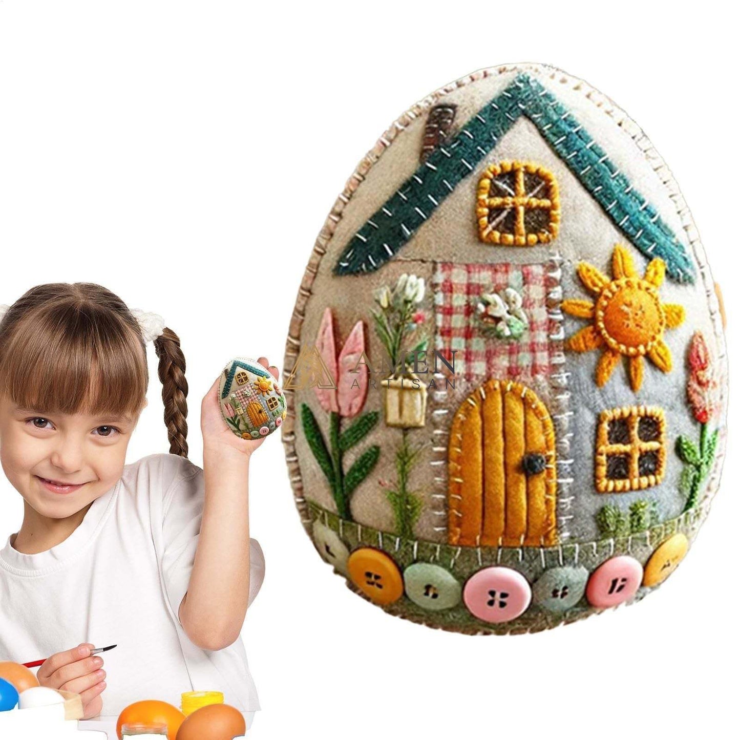 Easter Felt Egg Ornaments Amen Artisan