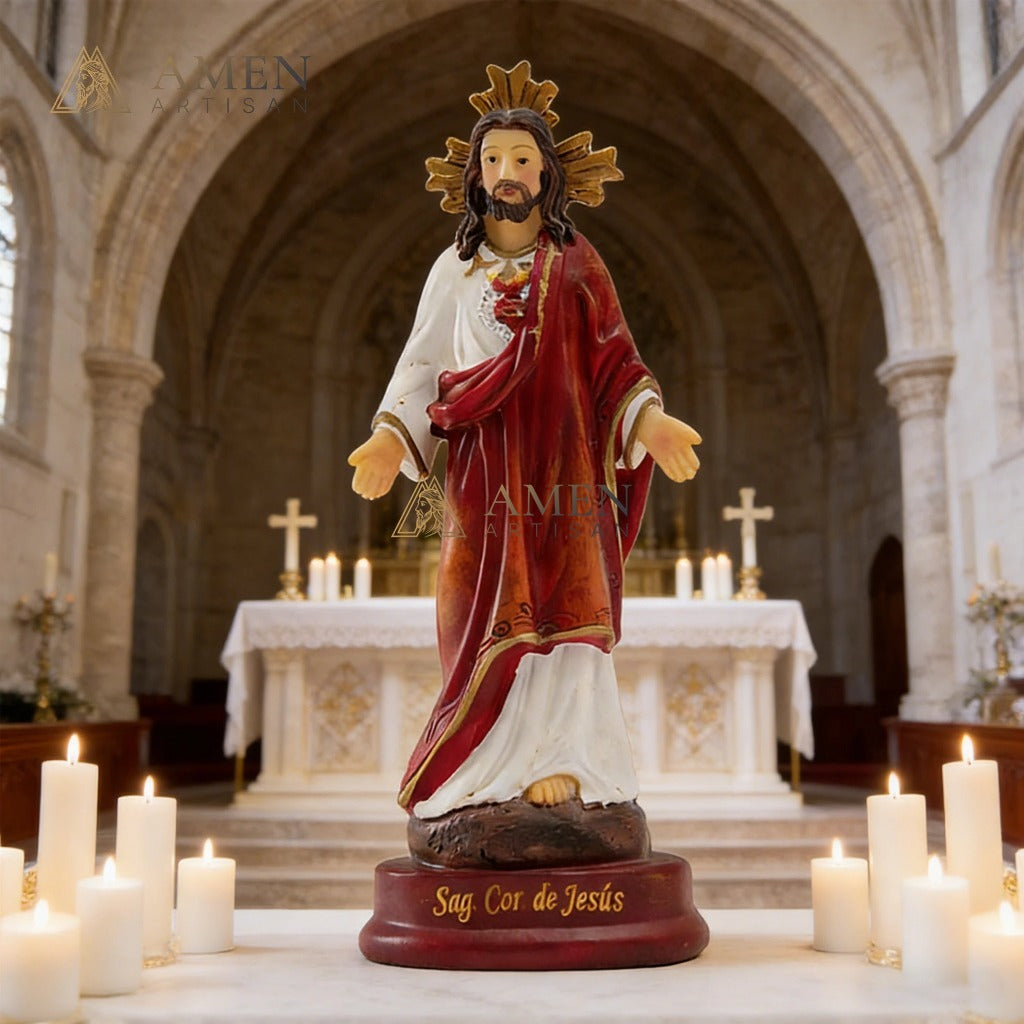 Sacred Heart of Jesus Statue Amen Artisan