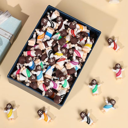 “Jesus Loves You” Mini Figurine – Colorful Cute Jesus Toy