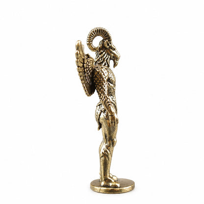 Handcrafted Solid Brass Guardian Angel Figurine - Protection, Peace & Blessing |  Amen Artisan