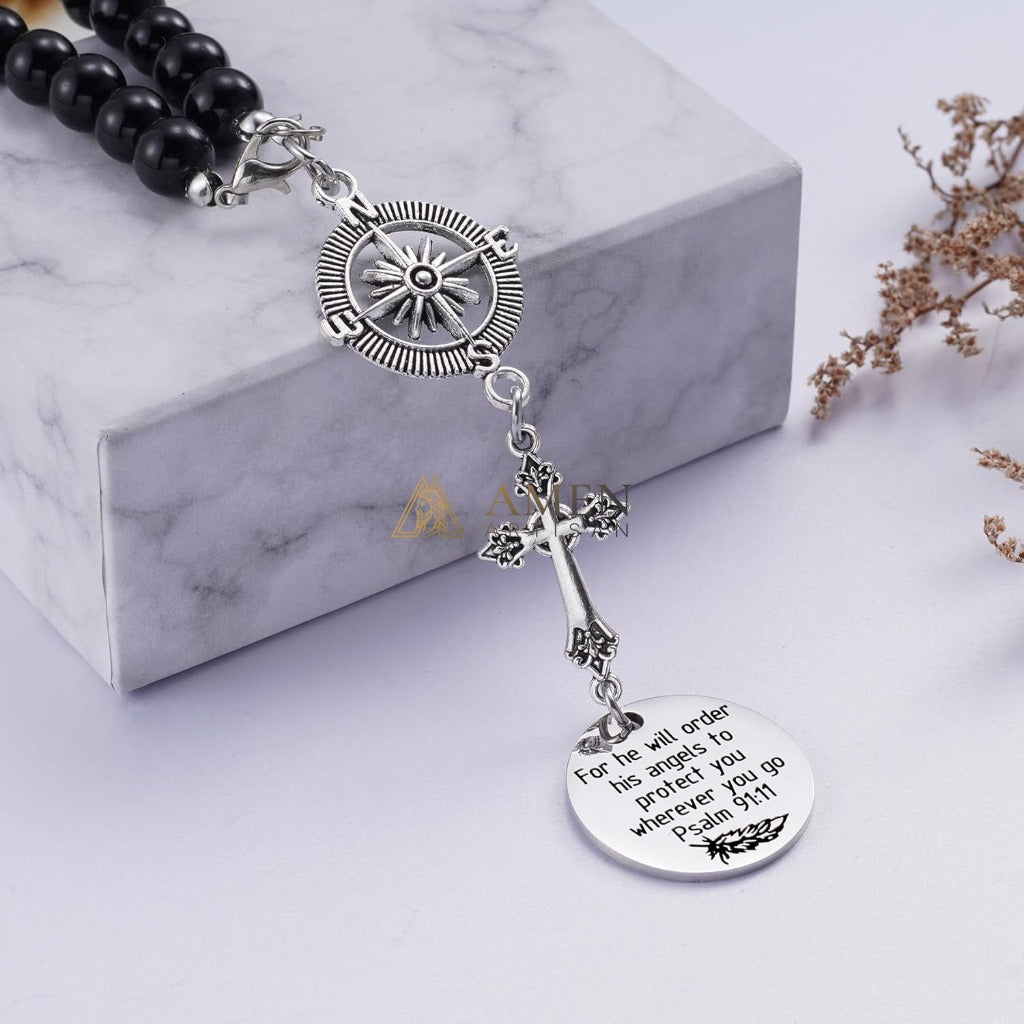 Cross Scripture Protection Car Charm Amen Artisan