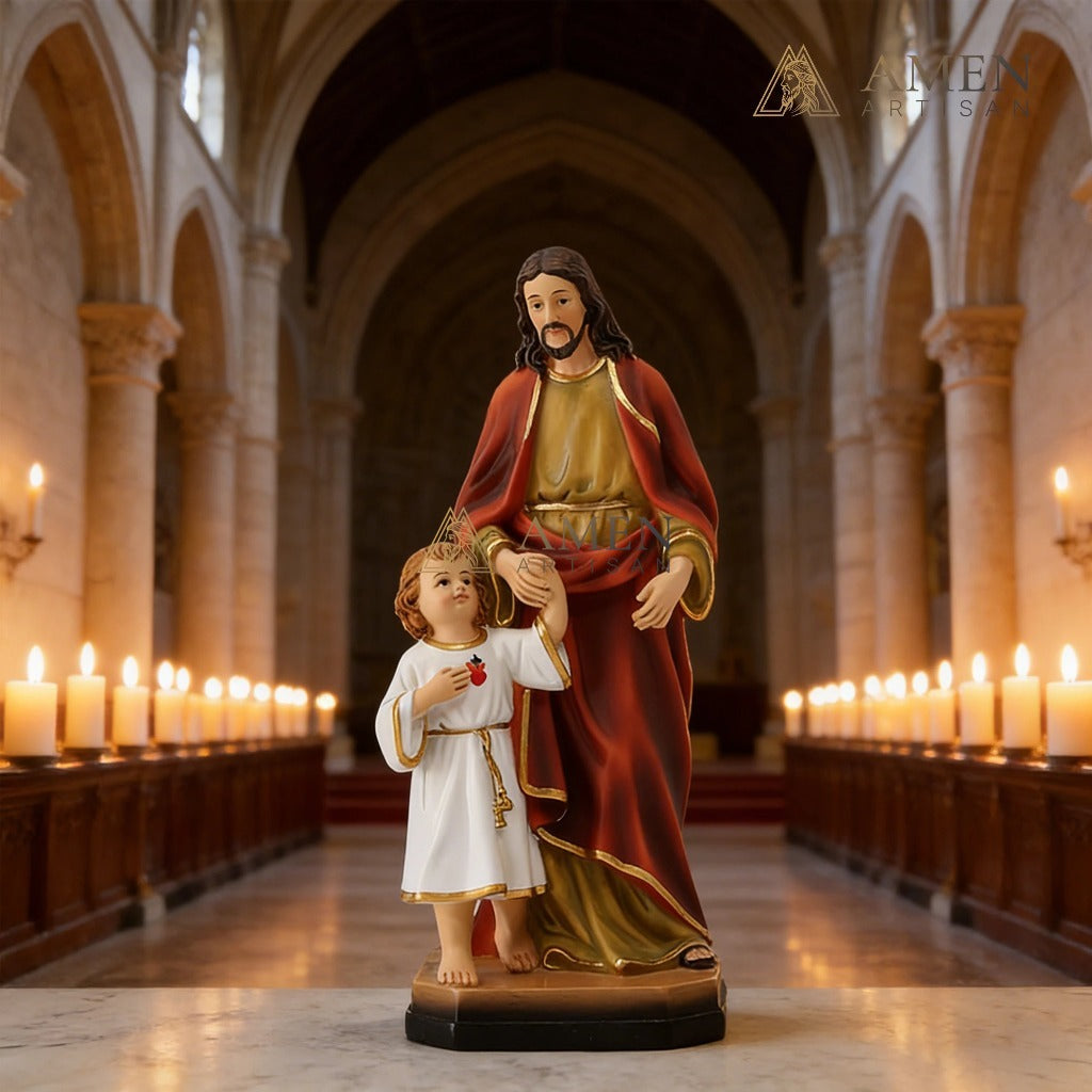 Jesus with Children Statue Amen Artisan
