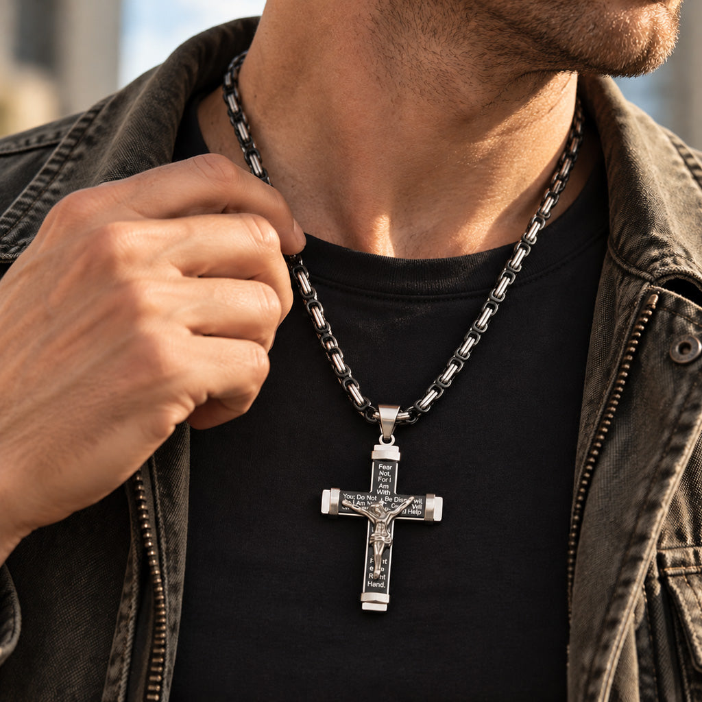 Fear Not Christian Crucifix Necklace | Amen Artisian