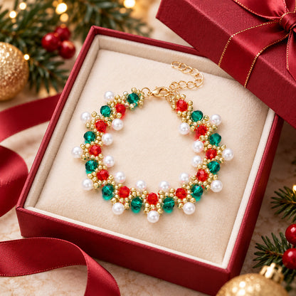 Christmas Beaded Bracelet