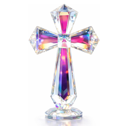 Crystal Cross Figurine Amen Artisan