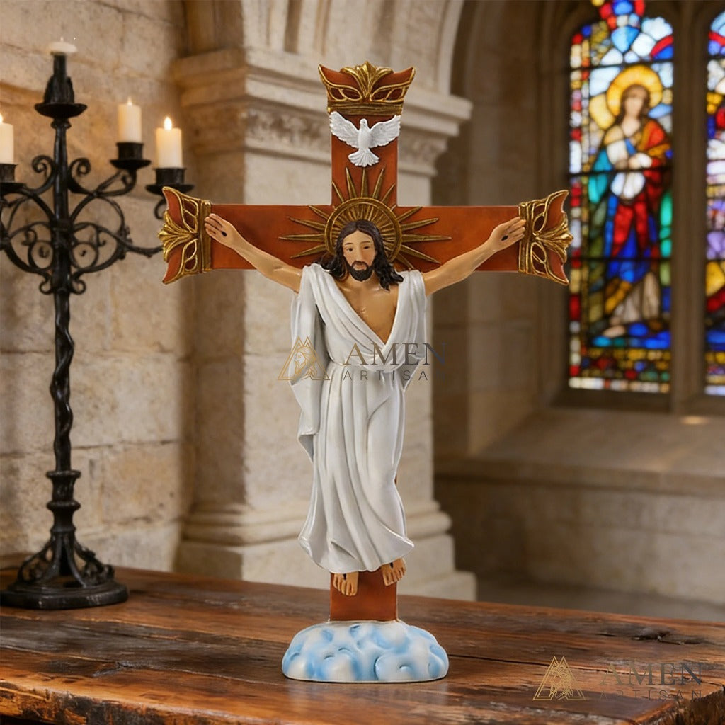Jesus Crucifixion Statue  Amen Artisan