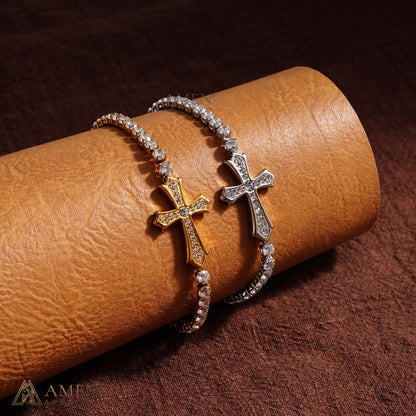 【DEAL TODAY】Faith Reminder Cross Bracelet with Adjustable Chain