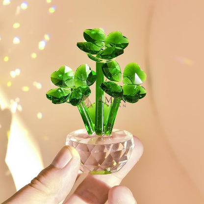 Crystal Four-leaf Clover Figurine Amen Artisan