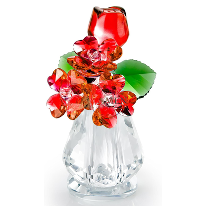 Crystal Rose Bouquet  Figurine Amen Artisan