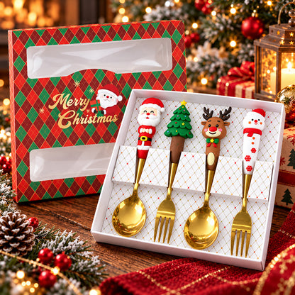 4-Piece Christmas Cutlery Set