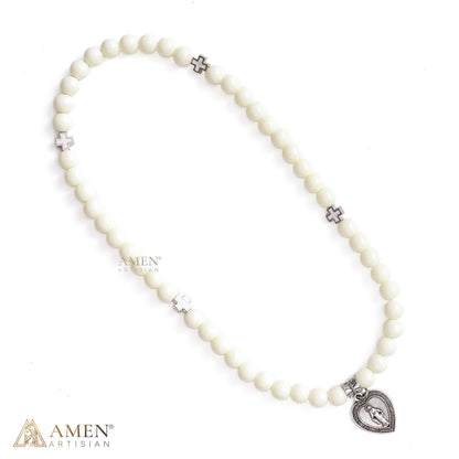 Convertible Miraculous Medal Beaded Bracelet & Necklace