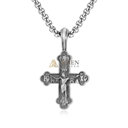 Orthodox Crucifix Pendant Necklace Amen Artisan