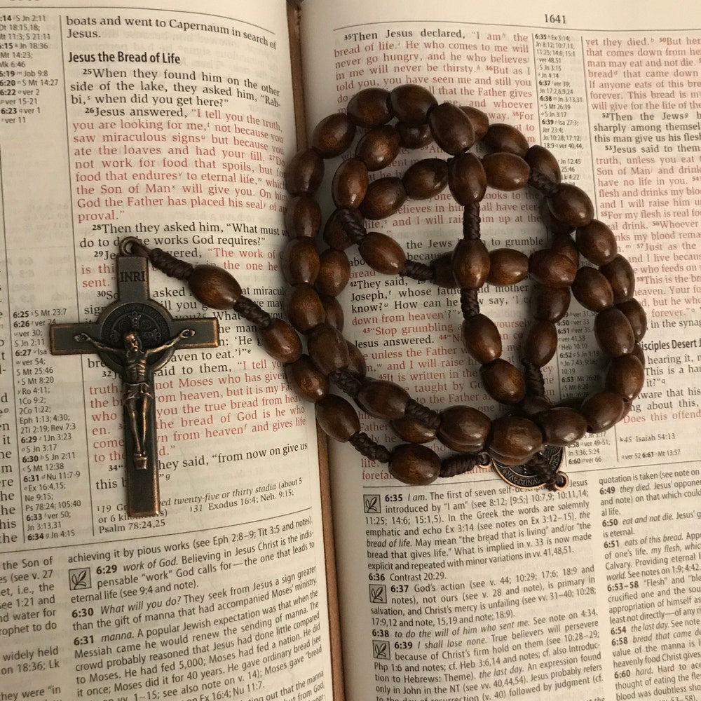 Rosary with St Benedict Protection Medal