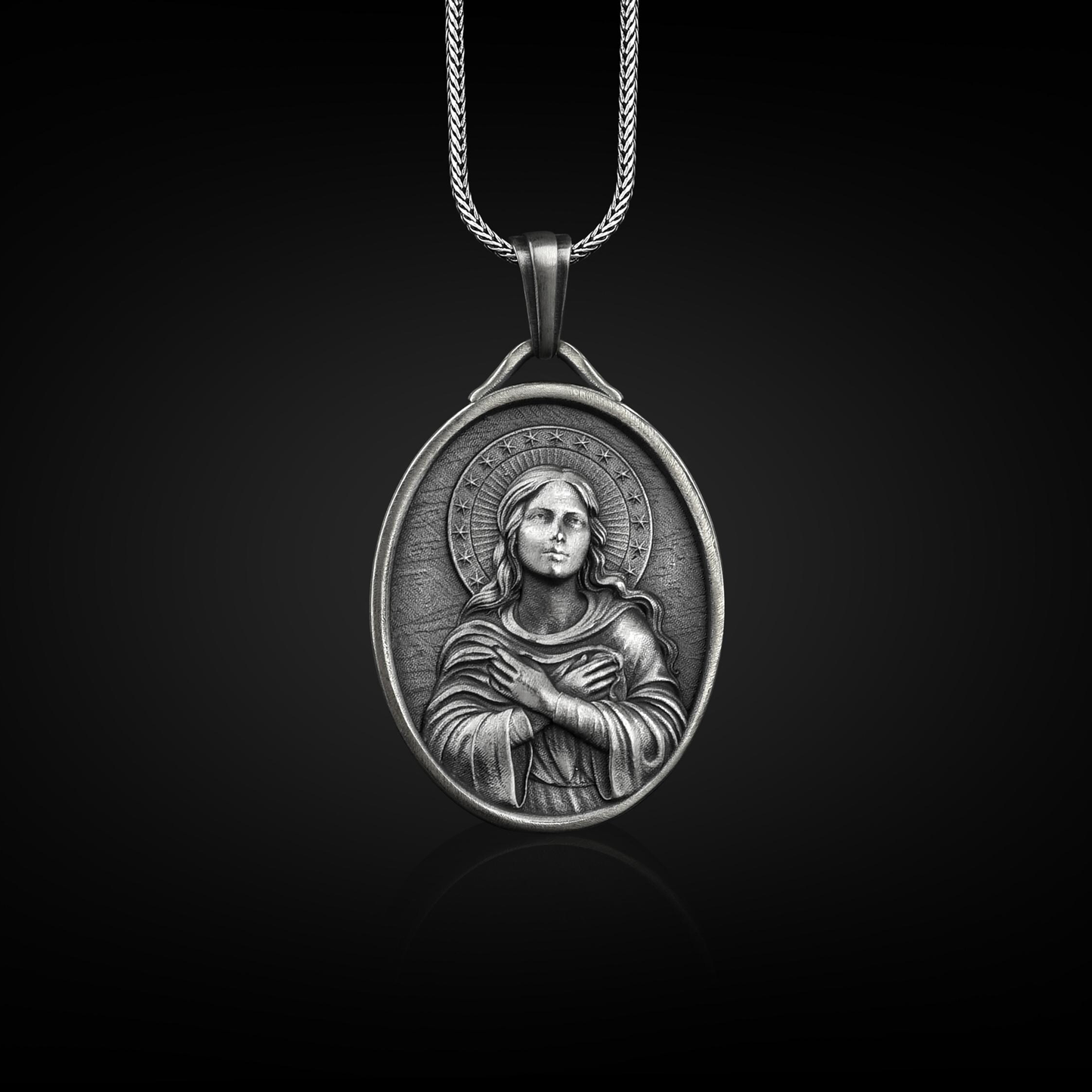 Miraculous Medal Necklace Amen Artisan